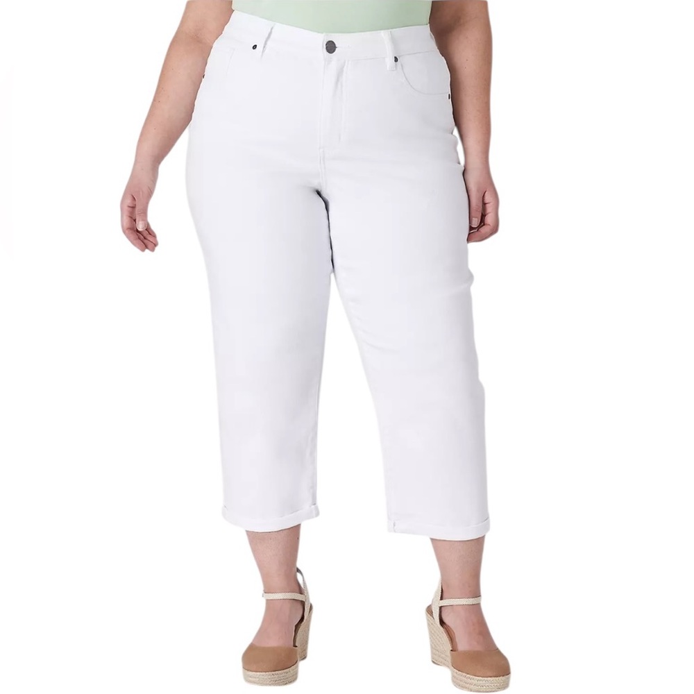 Lane Bryant White Capri Cropped Jeans Denim Womens Plus Size 26 NEW with Tags